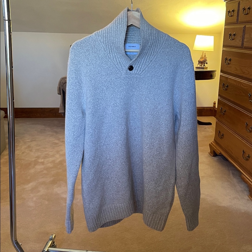 Shawl-Collar Sweater L